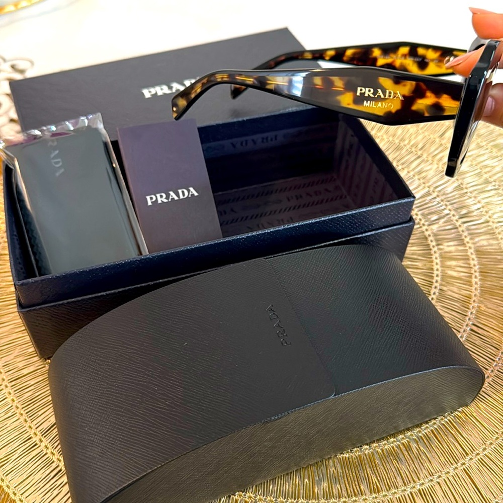 Prada 52mm Irregular sunglasses lightly USED with the original accessories